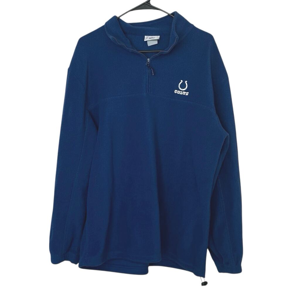 NFL Indianapolis Colts 1/4 Zip Fleece Jacket Size L? Football Embroidered Logo